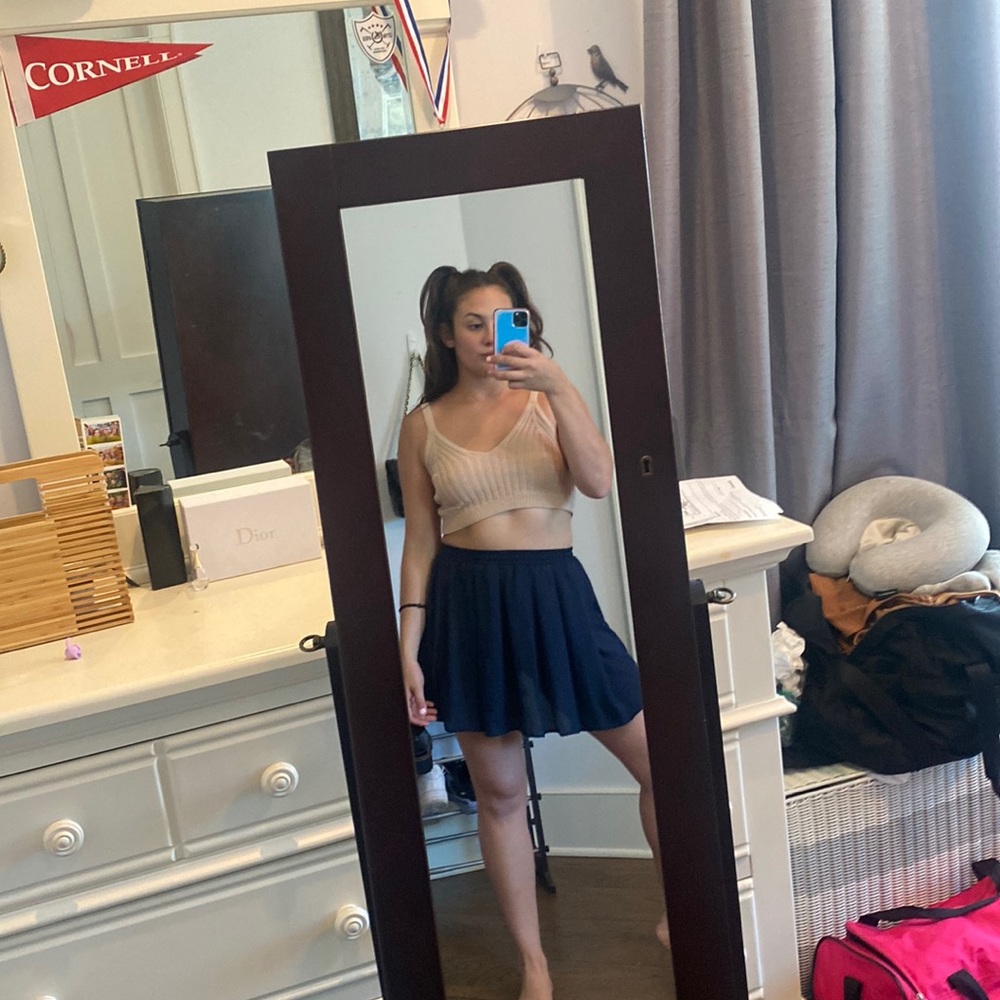 Brandy Melville dark blue skirt.